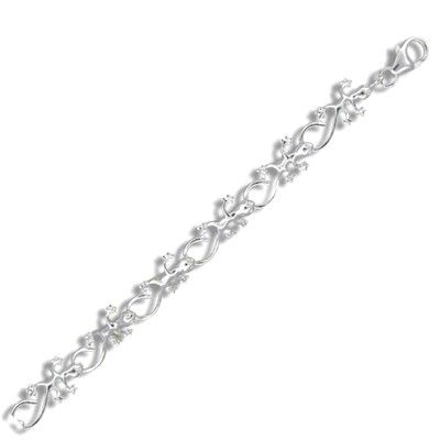 Sterling Silver Hawaiian Gecko Design Bracelet