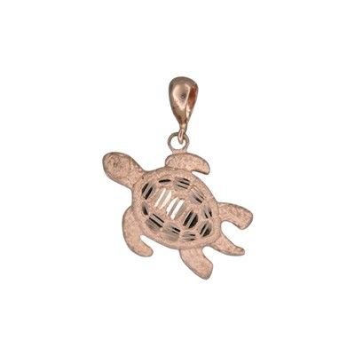 14kt Rose Gold Fancy Hawaiian Honu Pendant