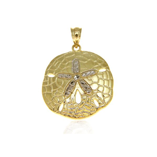 14KT Yellow Gold Sand Dollar Pendant